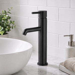 Enzo Gunmetal Grey High Rise Basin Mixer Tap