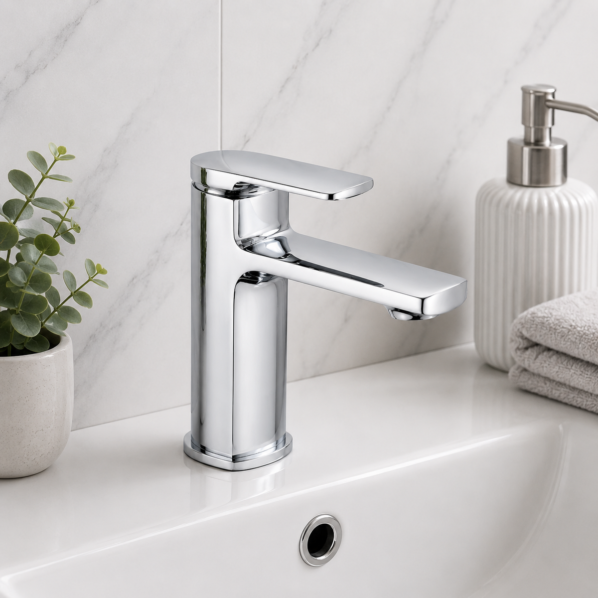 Noa Chrome Basin Mixer Tap