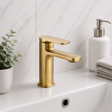 Noa Brushed Brass Basin Mixer Tap