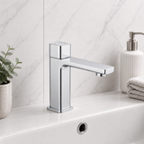 Kobe Chrome Square Push Button Basin Mixer Tap