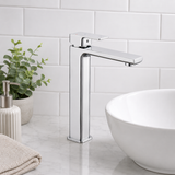 Kobe Chrome Square High Rise Basin Mixer Tap