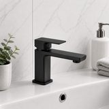 Kobe Matt Black Square Basin Mixer Tap