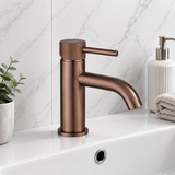 Bronte Brushed Bronze Round Basin Mixer Tap