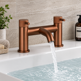Bronte Brushed Bronze Round Bath Filler Tap