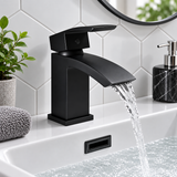 Descent Matt Black Modern Basin Mixer Tap