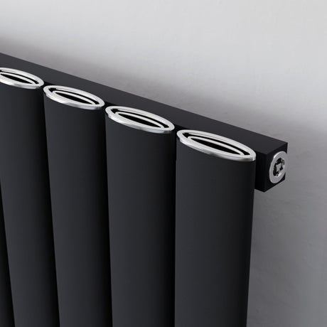 Delta Anthracite Single Flat Panel Vertical Radiator 1800x345mm