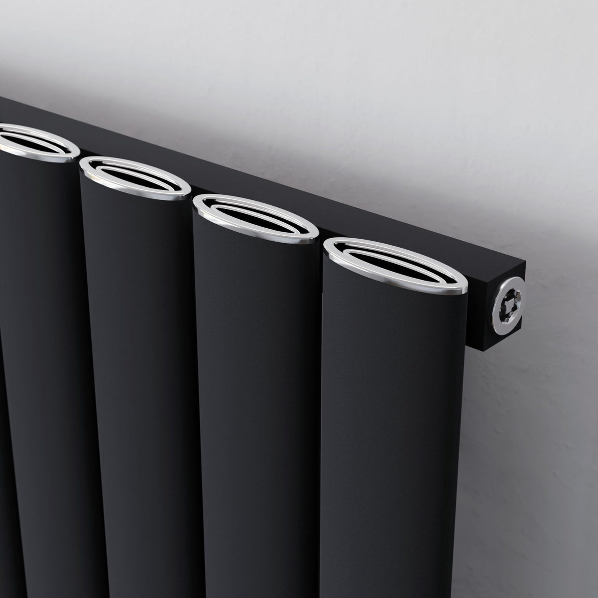 Delta Anthracite Single Flat Panel Vertical Radiator 1800x555mm