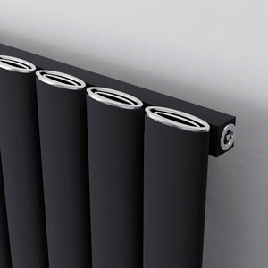 Delta Anthracite Single Flat Panel Vertical Radiator 1800x415mm