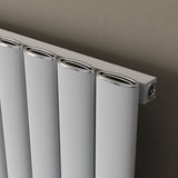 Delta White Single Flat Panel Vertical Radiator 1800x415mm