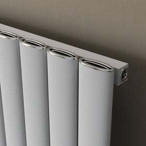 Delta White Single Flat Panel Vertical Radiator 1800x415mm