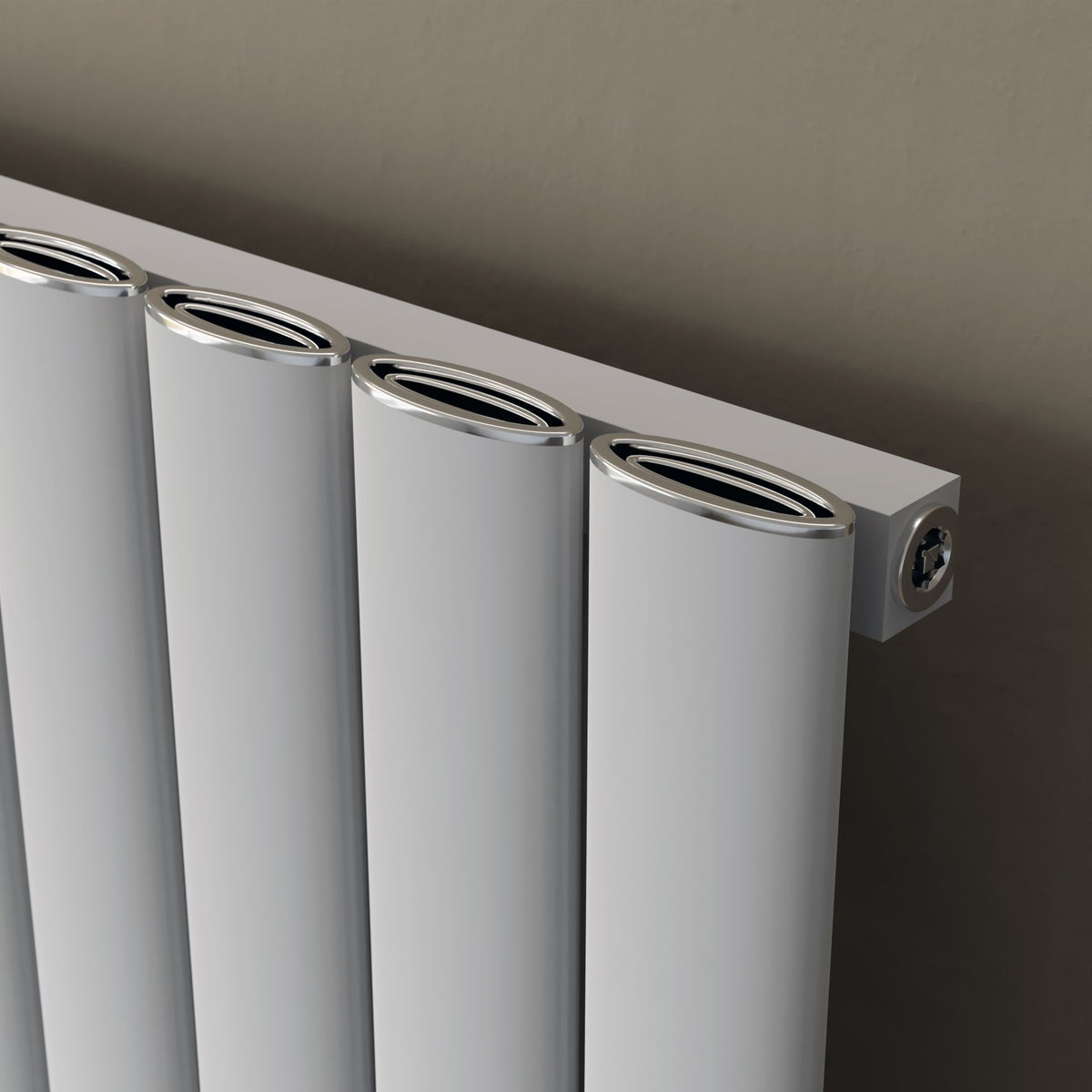 Delta White Single Flat Panel Vertical Radiator 1800x345mm