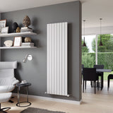 Delta Line White Single Flat Panel Vertical Radiator 1800x345mm