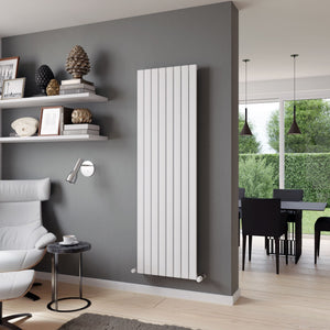 Delta Line White Single Flat Panel Vertical Radiator 1800x415mm