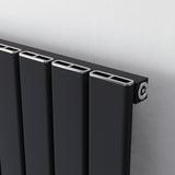 Delta Line Anthracite Single Flat Panel Vertical Radiator 1800x415mm