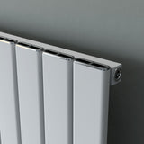 Delta Line White Single Flat Panel Vertical Radiator 1800x345mm