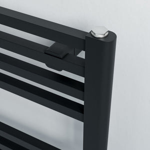 Eros Electric Black Heated Towel Rail 1174x600mm