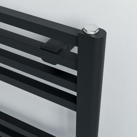 Eros Electric Black Heated Towel Rail 1174x600mm