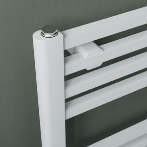 Eros Electric White Heated Towel Rail 677x600mm