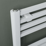 Eros Electric White Heated Towel Rail 1174x600mm