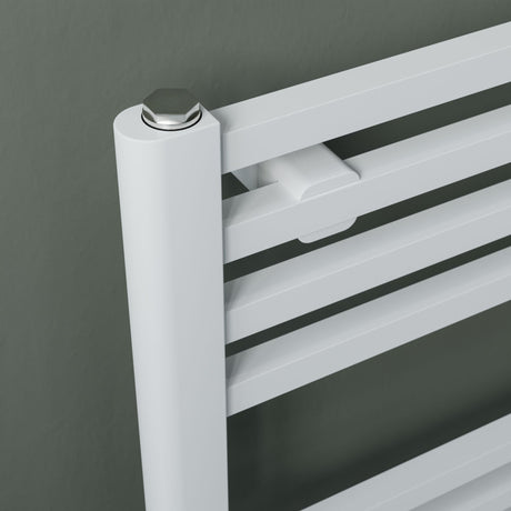 Eros Electric White Heated Towel Rail 1174x600mm