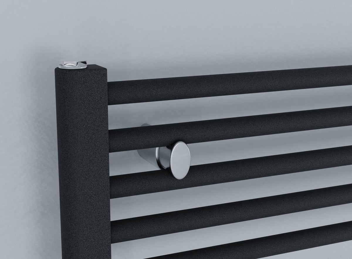 Primo Anthracite Straight Heated Towel Rail 1140x600mm