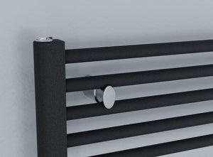 Primo Anthracite Straight Heated Towel Rail 1728x600mm