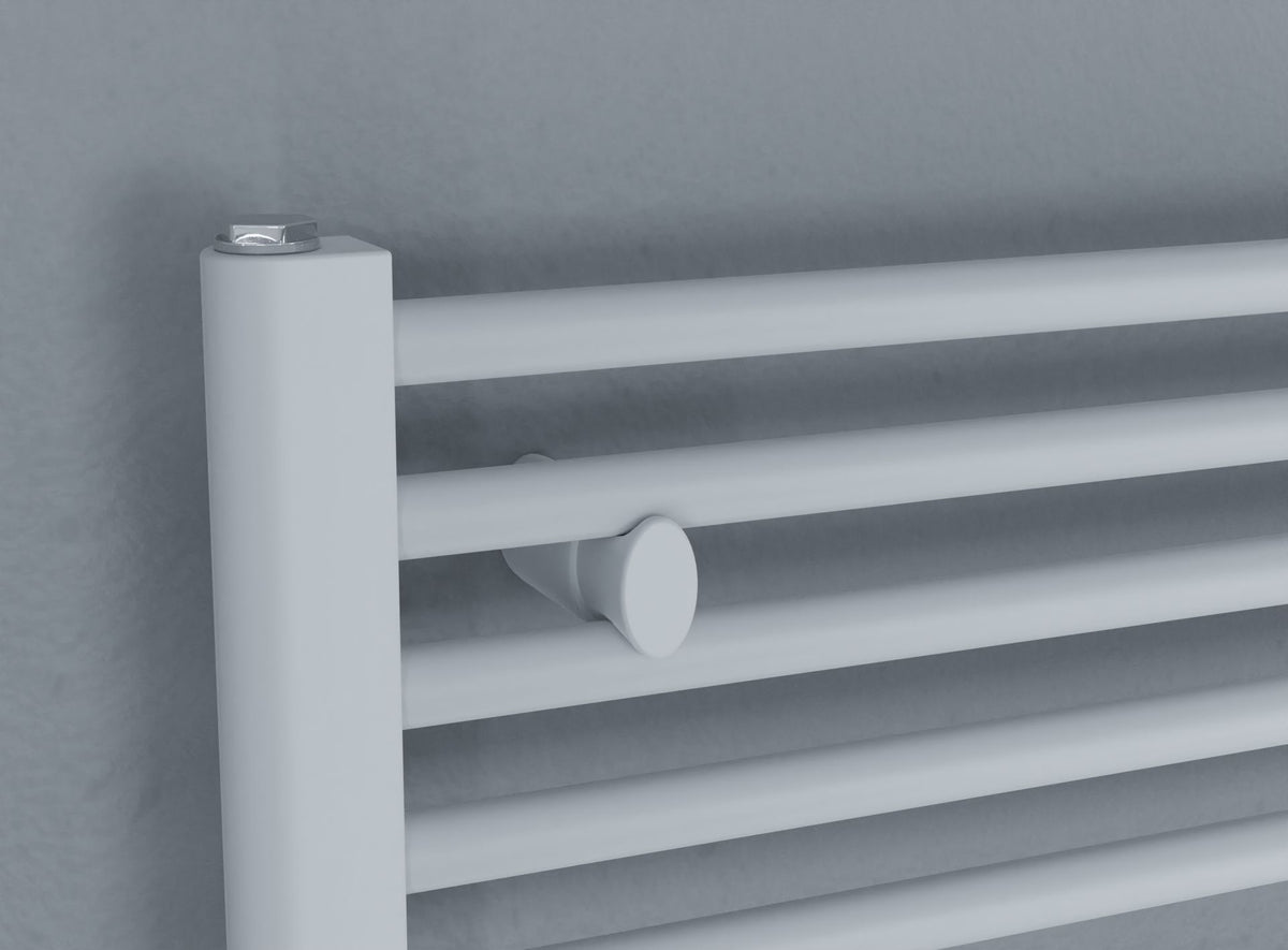 Primo White Straight Heated Towel Rail 720x600mm