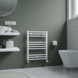 Eros White Straight Heated Towel Rail 677x500mm