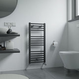 Eros Anthracite Straight Heated Towel Rail 922x400mm