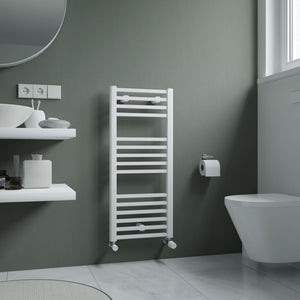 Eros White Straight Heated Towel Rail 922x400mm