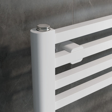 Eros White Straight Heated Towel Rail 922x400mm