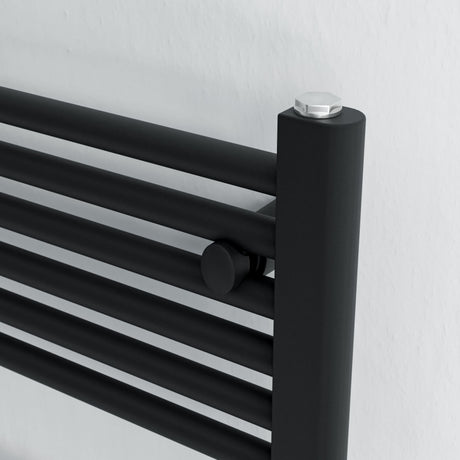 Luna Electric Black Heated Towel Rail 1200x600mm
