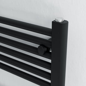 Luna Electric Black Heated Towel Rail 750x500mm
