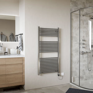 Luna Electric Chrome Heated Towel Rail 750x500mm