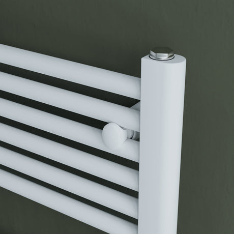 Luna Electric White Heated Towel Rail 1200x600mm