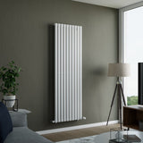 Lynx White Double Oval Vertical Radiator 1800x360mm