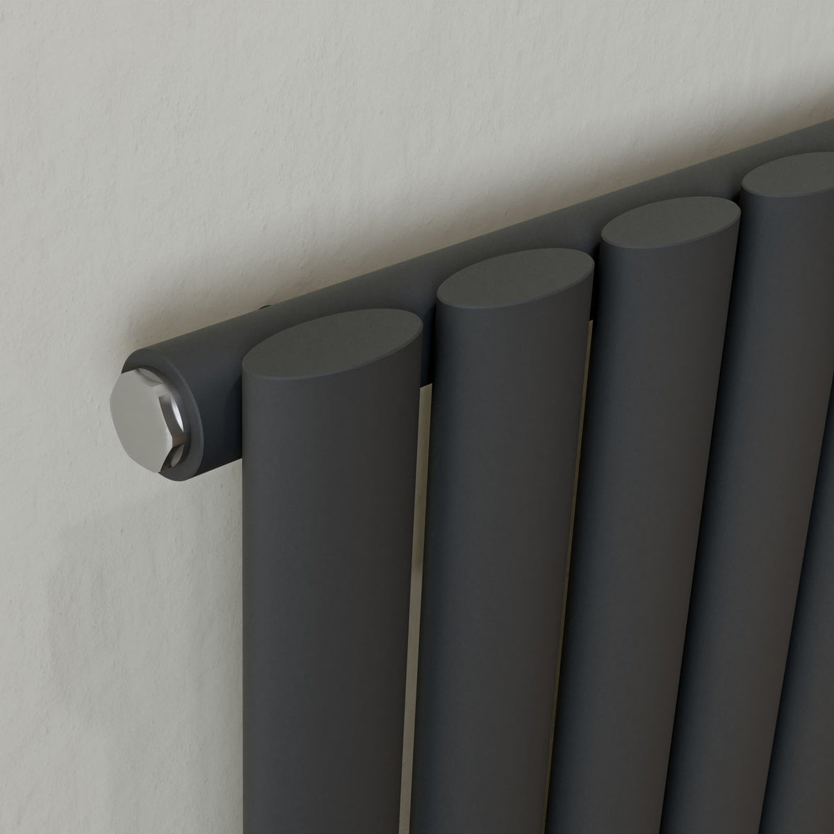 Lynx Anthracite Oval Vertical Radiator 1800x360mm