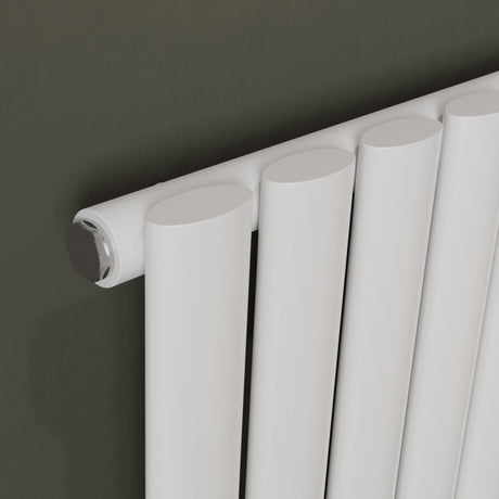 Lynx White Double Oval Vertical Radiator 1800x480mm