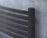 Fino Anthracite Curved Heated Towel Rail 765x480mm