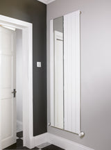 Mars White Single Vertical Mirror Radiator 1800x595mm