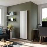 Saturn White Single Flat Panel Vertical Radiator 1800x565mm