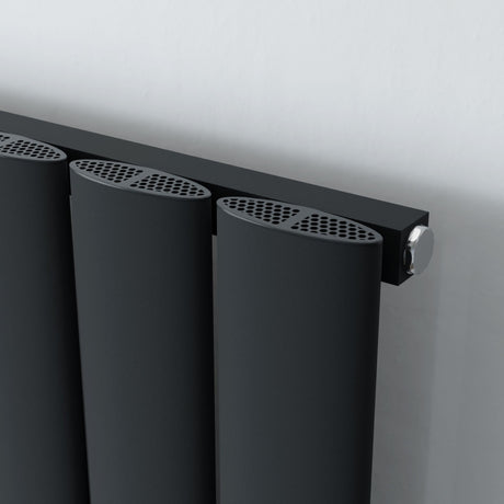 Saturn Anthracite Single Flat Panel Vertical Radiator 1800x470mm