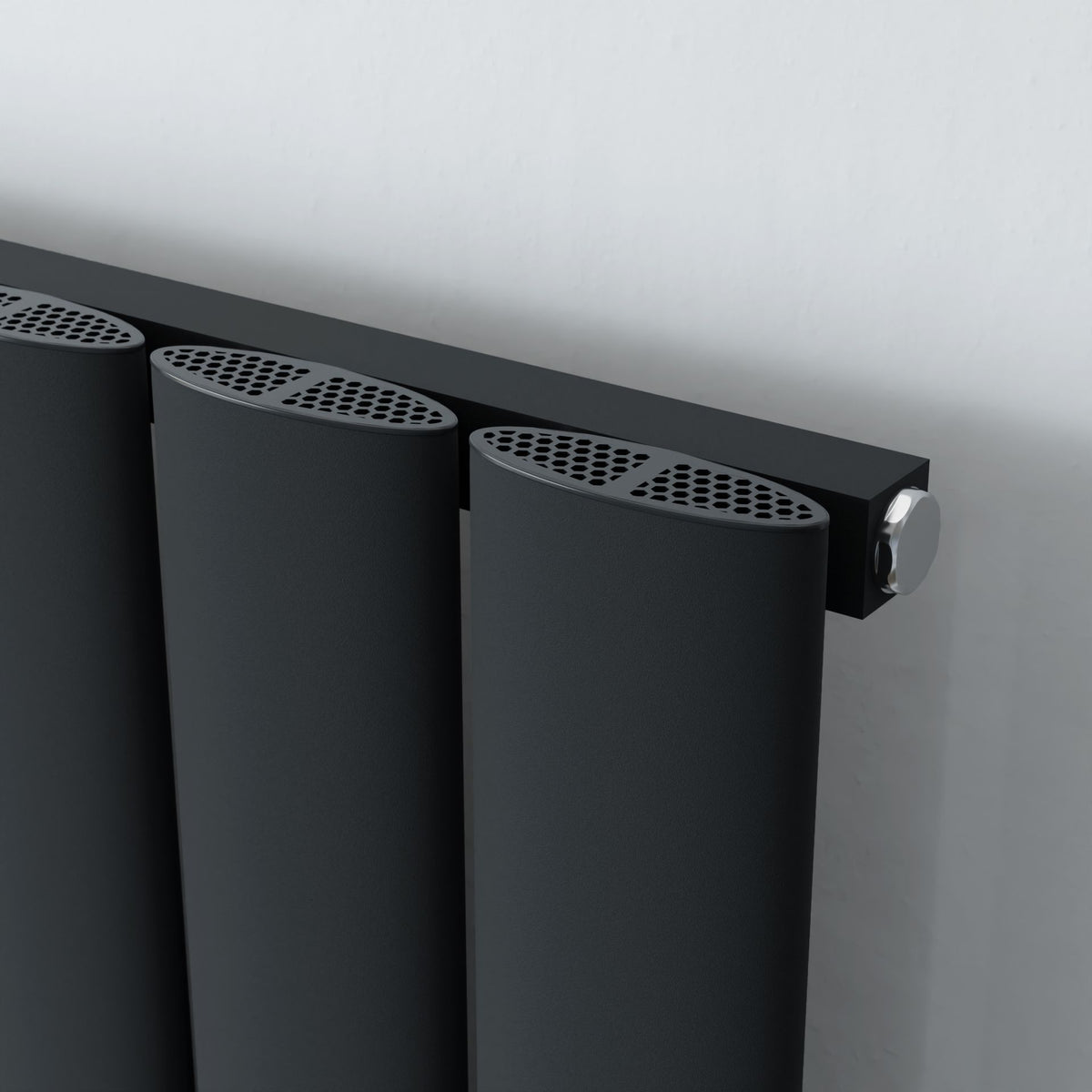 Saturn Anthracite Single Flat Panel Vertical Radiator 1800x280mm