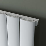Saturn White Single Flat Panel Vertical Radiator 1800x280mm