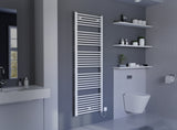 Primo Electric White Straight Heated Towel Rail 1728x600mm