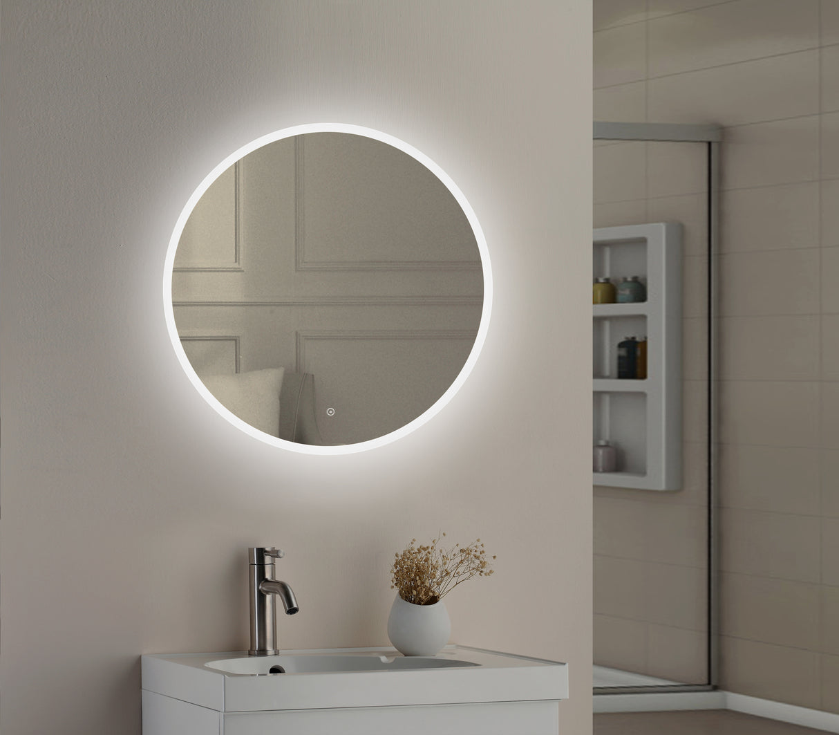 Lily Round Illuminated LED Mirror 600mm