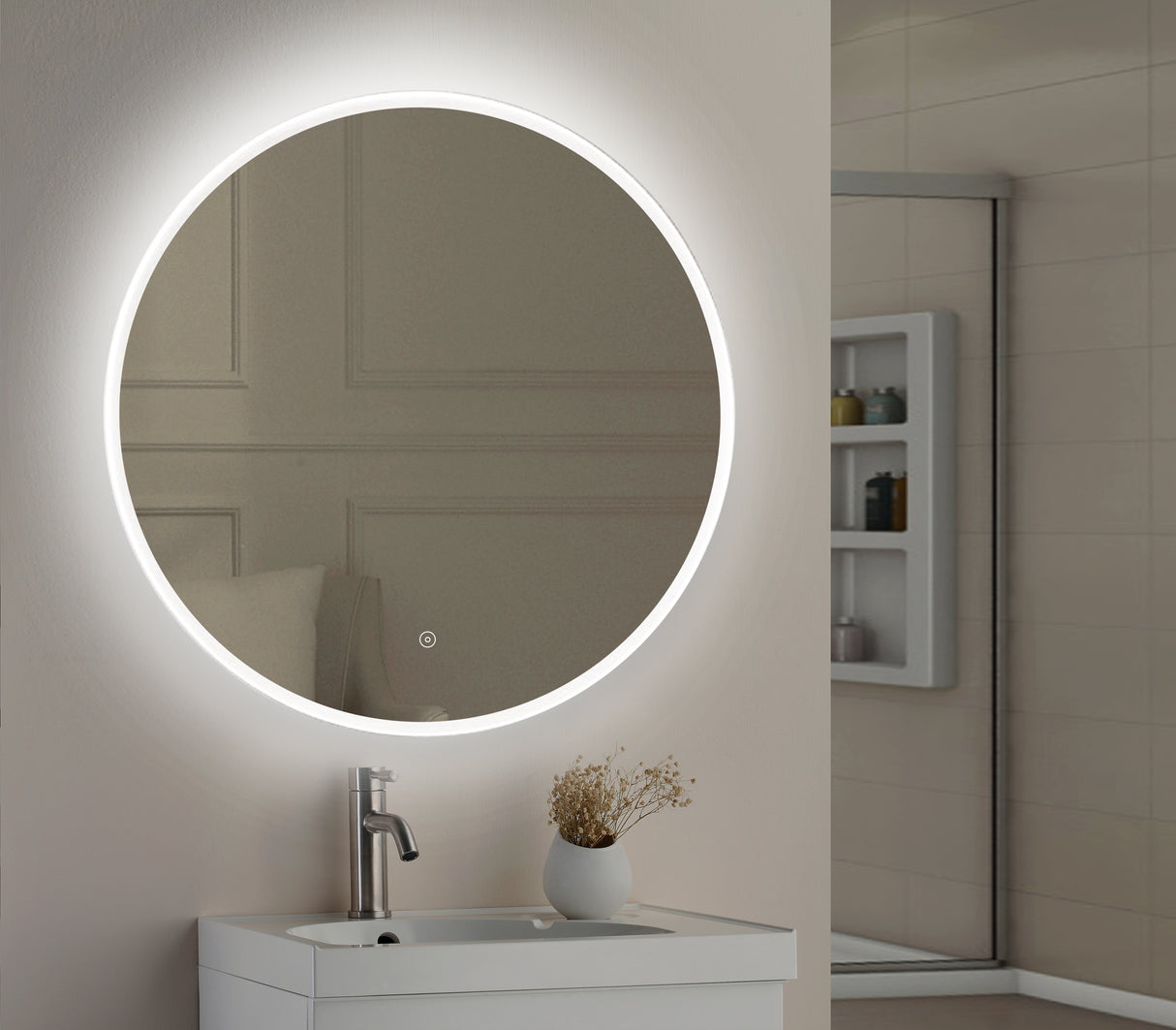 Lily Round Illuminated LED Mirror 800mm