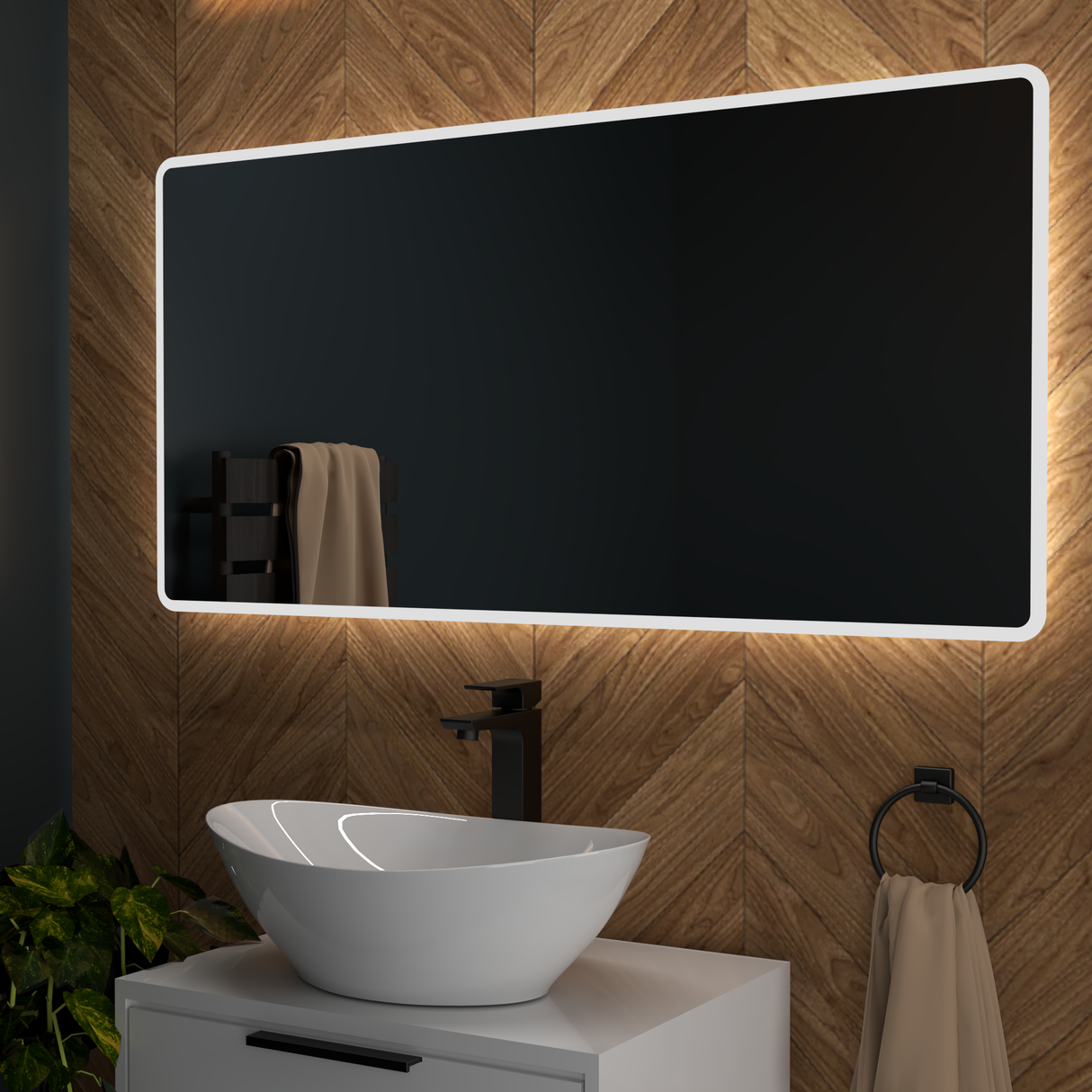 Molly Illuminated LED Mirror With BLUETOOTH Speaker 600x1200mm