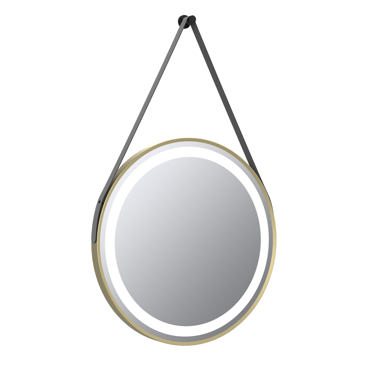 Delilah Brushed Brass Round Illuminated LED Mirror 600x800mm