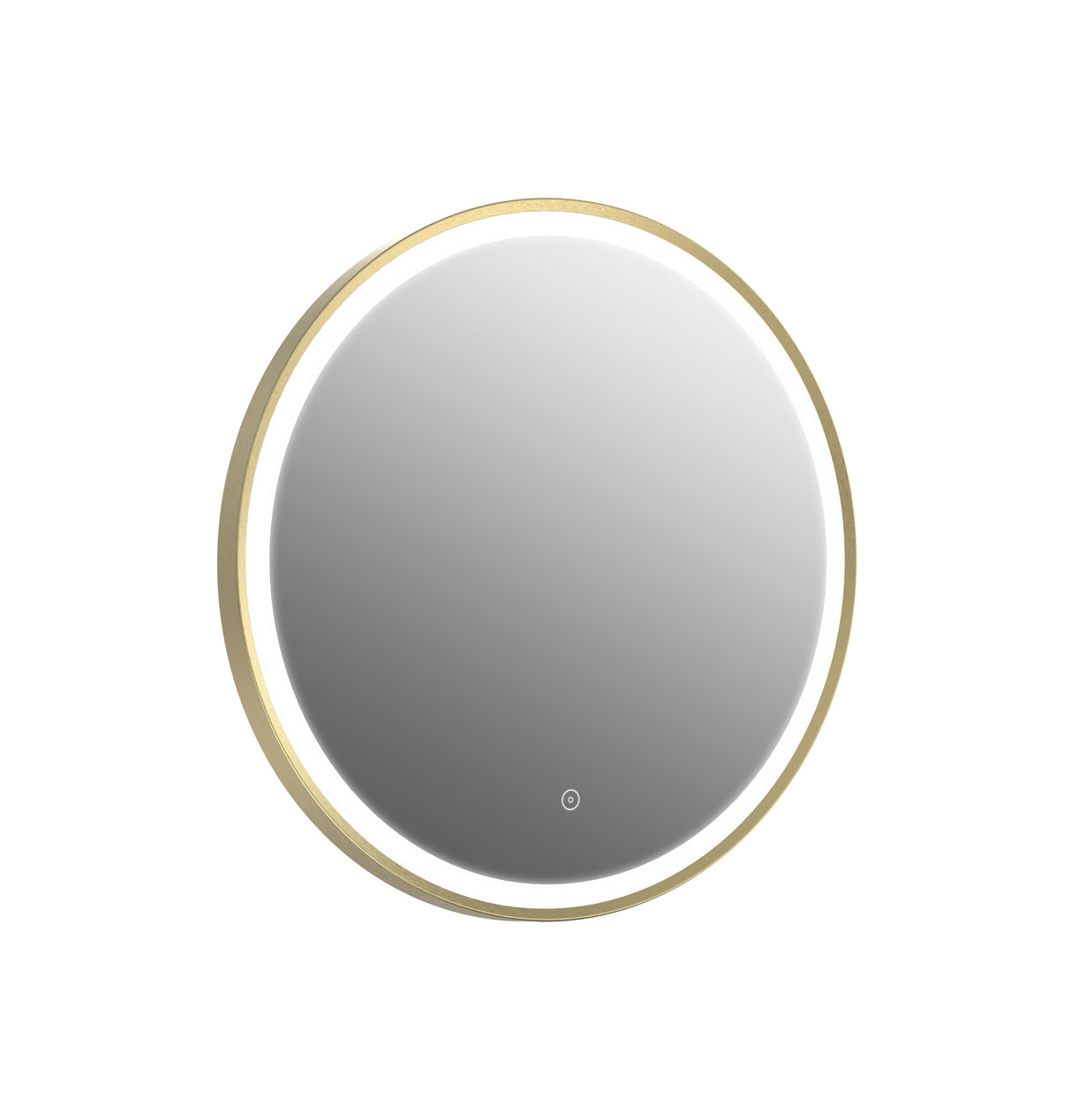 Rosie Brushed Brass Round Illuminated LED Mirror 600mm
